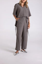 Two T's Crinkle Cargo Pants -  Donkey